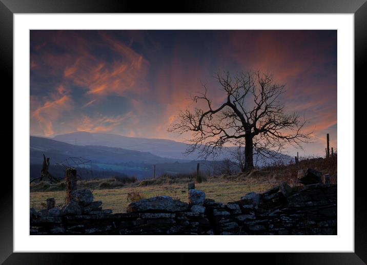 Morning on the Gwrhyd mountain Framed Mounted Print by Leighton Collins