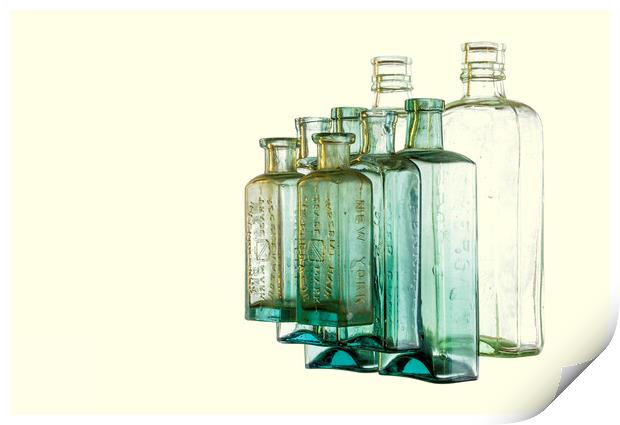 Abstract Bottle Reflections Print by Kelly Bailey