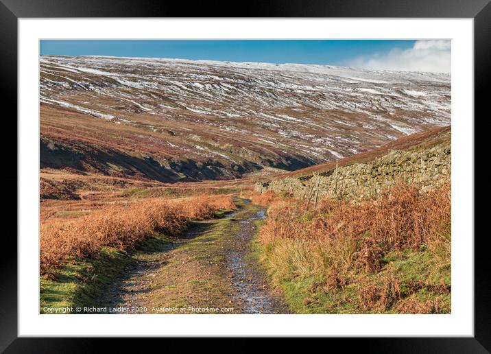A wintry Hudes Hope Valley, Teesdale (2) Framed Mounted Print by Richard Laidler