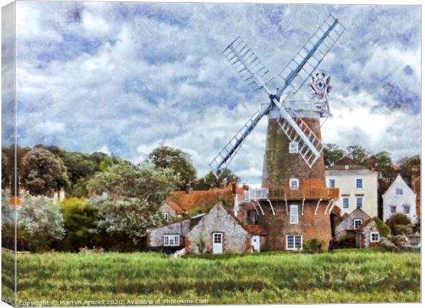 Cley Windmill, Norfolk Landscapes Canvas Print by Martyn Arnold