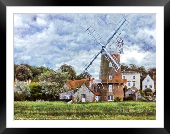 Cley Windmill, Norfolk Landscapes Framed Mounted Print by Martyn Arnold
