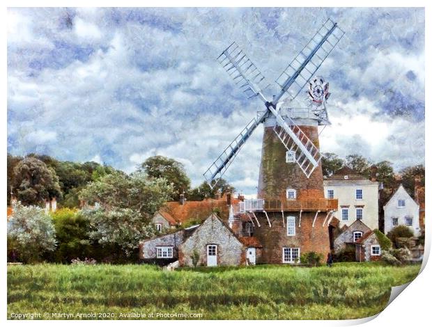 Cley Windmill, Norfolk Landscapes Print by Martyn Arnold