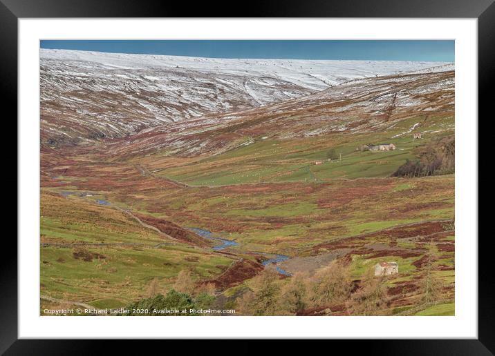 A wintry Hudes Hope Valley, Teesdale (1) Framed Mounted Print by Richard Laidler