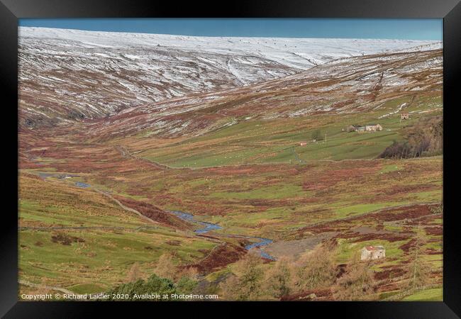 A wintry Hudes Hope Valley, Teesdale (1) Framed Print by Richard Laidler