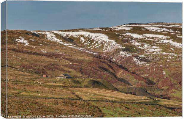 Coldberry Mine and Gutter, Teesdale (1) Canvas Print by Richard Laidler