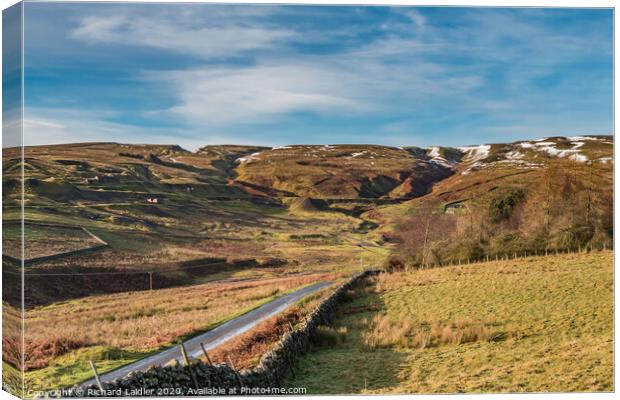 Coldberry Mine and Gutter, Teesdale (2) Canvas Print by Richard Laidler
