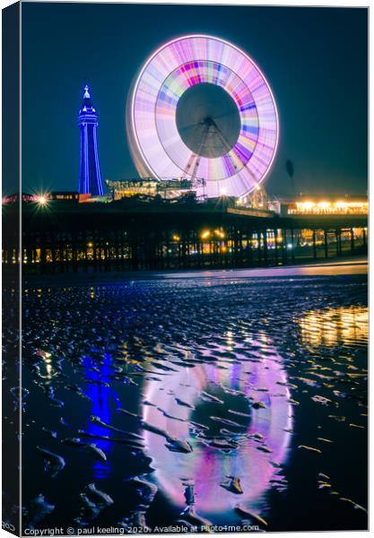 Blackpool Attractions in one capture Canvas Print by Paul Keeling