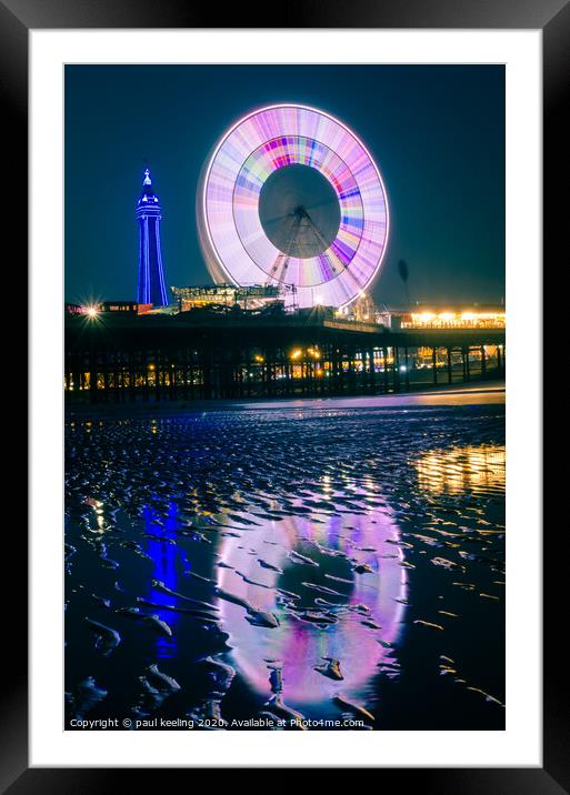 Blackpool Attractions in one capture Framed Mounted Print by Paul Keeling