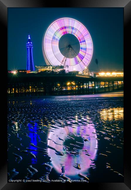 Blackpool Attractions in one capture Framed Print by Paul Keeling