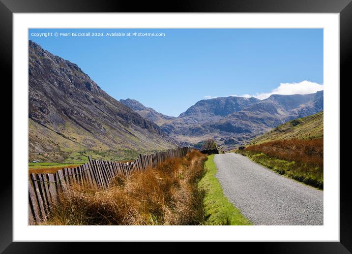 Leading to the Glyders Snowdonia Framed Mounted Print by Pearl Bucknall