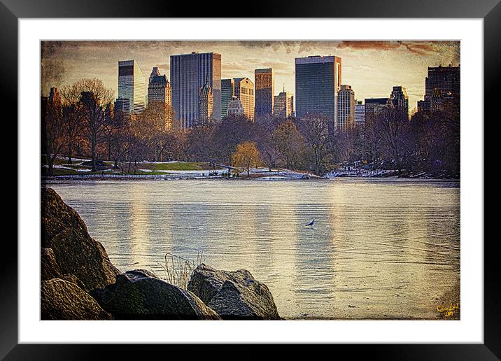 Danger - Thin Ice Framed Mounted Print by Chris Lord