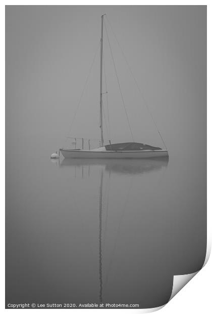 Foggy reflections Print by Lee Sutton