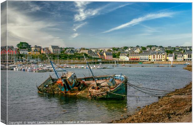Abandoned Fishing Boat Camaret-sur-Mer Canvas Print by Wight Landscapes