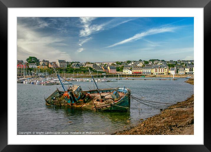 Abandoned Fishing Boat Camaret-sur-Mer Framed Mounted Print by Wight Landscapes