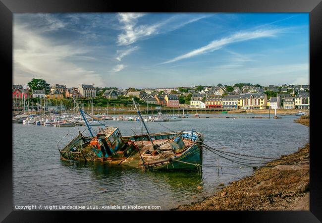 Abandoned Fishing Boat Camaret-sur-Mer Framed Print by Wight Landscapes