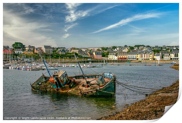 Abandoned Fishing Boat Camaret-sur-Mer Print by Wight Landscapes