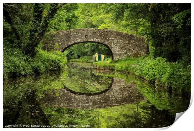Monmouthshire and Brecon Canal Print by Heidi Stewart