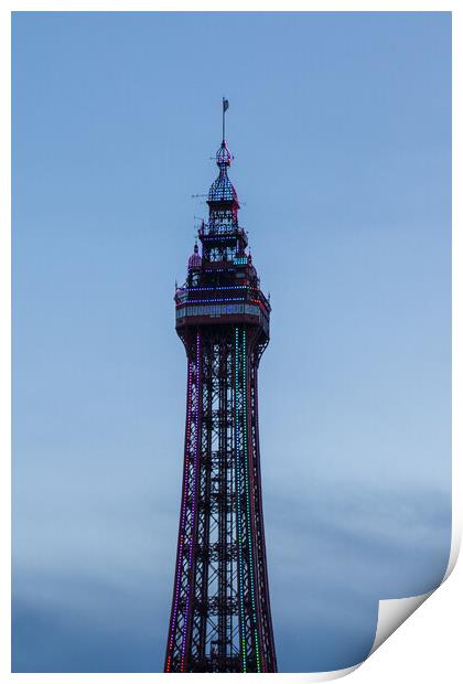 Blackpool tower at night  Print by chris smith