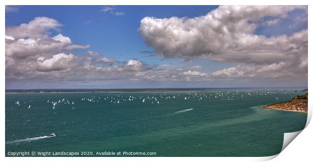 Round The Island Fleet Print by Wight Landscapes