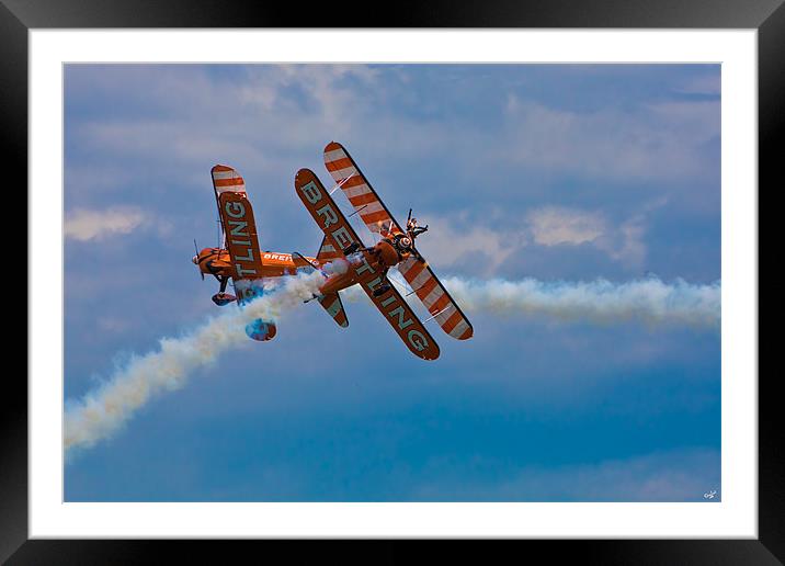 The Breitling Biplanes Framed Mounted Print by Chris Lord