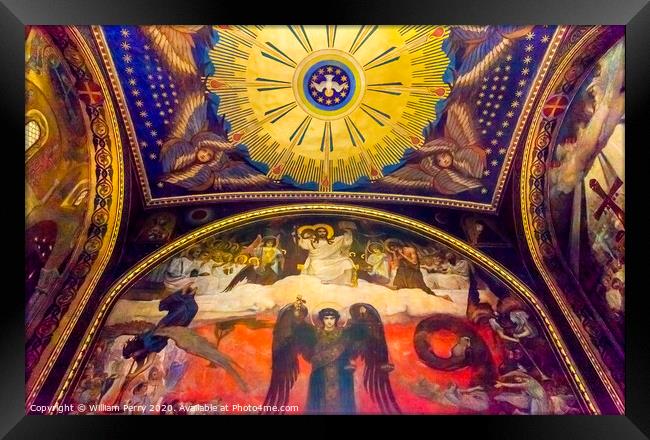Holy Spirit Angel Mosaics Basilica Saint Volodymyr Cathedral Kie Framed Print by William Perry