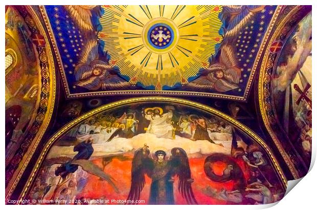 Holy Spirit Angel Mosaics Basilica Saint Volodymyr Cathedral Kie Print by William Perry