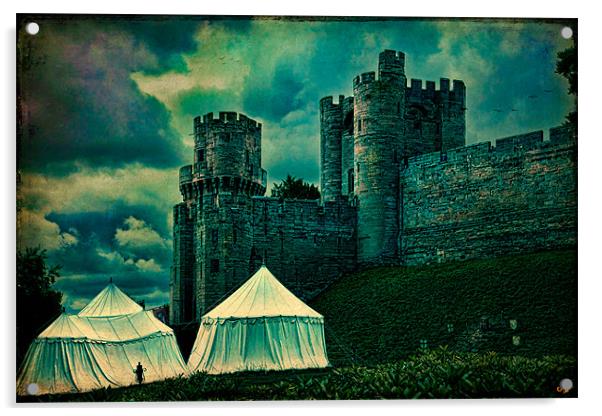 The Gateway Towers At Warwick Castle Acrylic by Chris Lord