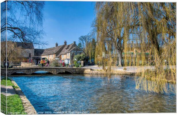 Bourton on the Water, The Cotswolds, Gloucestershi Canvas Print by Tracey Turner