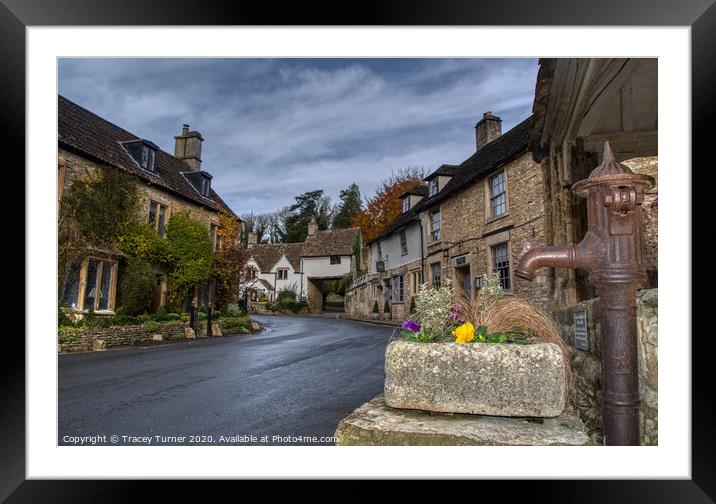Castle Combe in the Cotswolds, Wiltshire Framed Mounted Print by Tracey Turner