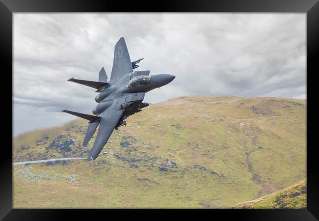F15 on the turn into the Loop Framed Print by Rory Trappe