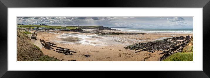 Crooklets beach Bude in North Cornwall Framed Mounted Print by chris smith