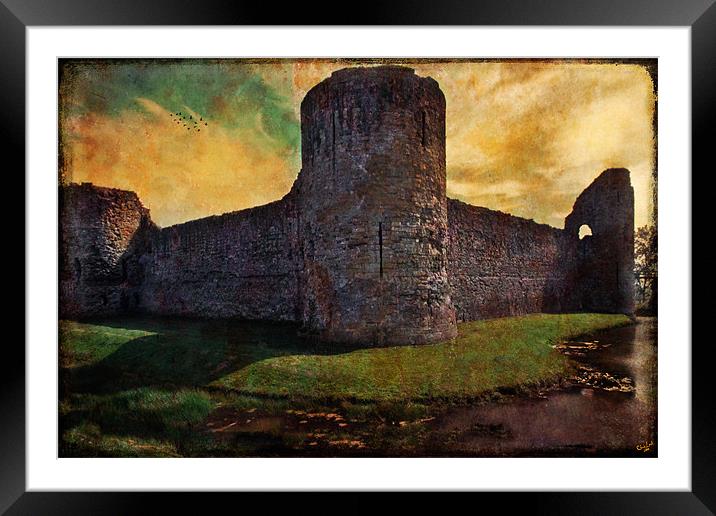 Pevensey Castle Framed Mounted Print by Chris Lord
