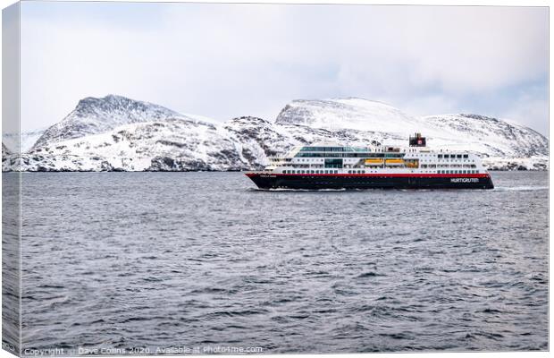 Hurtigruten Ship TrollFjord, Norway Canvas Print by Dave Collins
