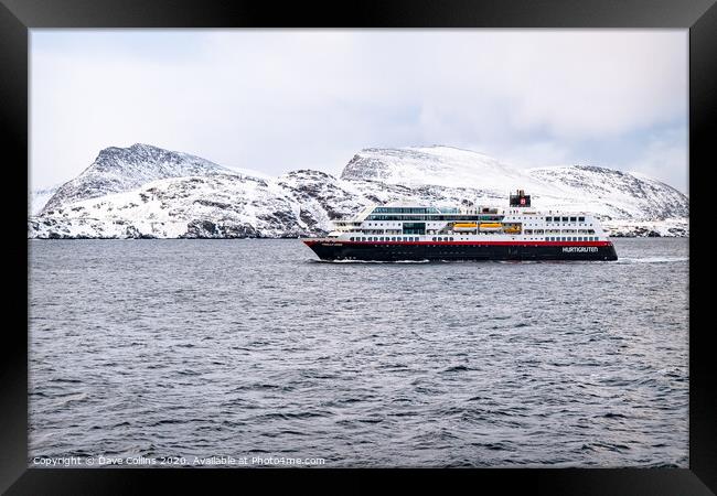 Hurtigruten Ship TrollFjord, Norway Framed Print by Dave Collins