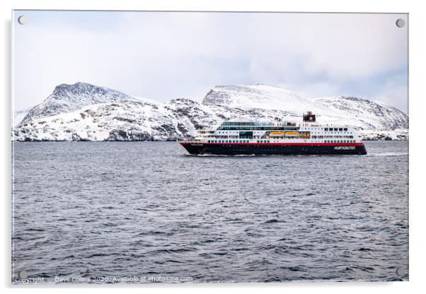 Hurtigruten Ship TrollFjord, Norway Acrylic by Dave Collins