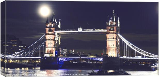 Tower Bridge at Night Canvas Print by Alessandro Ricardo Uva