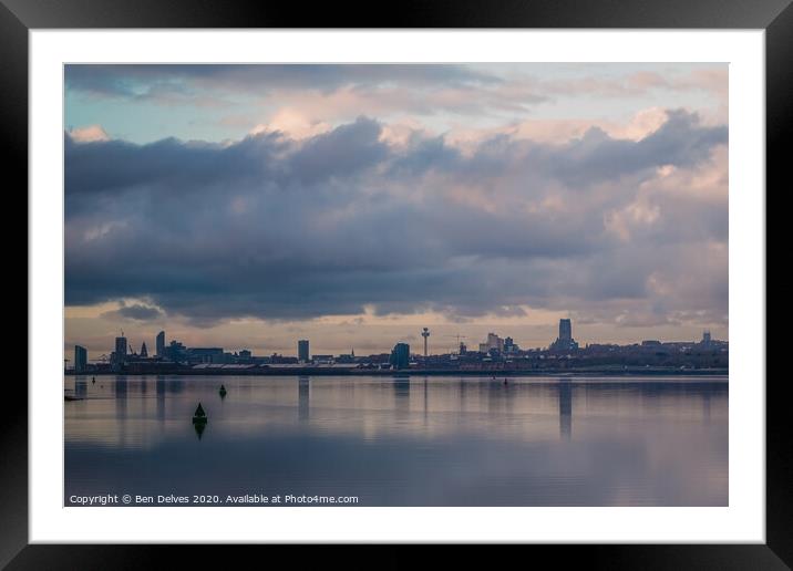 Liverpool's Waterside Framed Mounted Print by Ben Delves