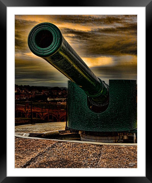 Big Gun At Sun Down Framed Mounted Print by Chris Lord