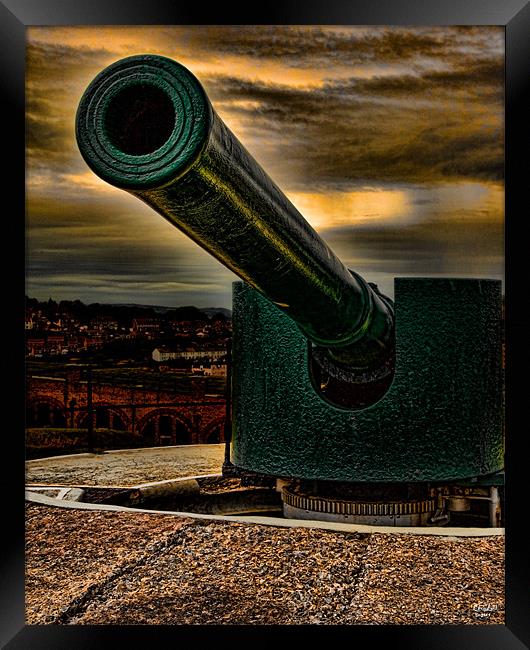 Big Gun At Sun Down Framed Print by Chris Lord