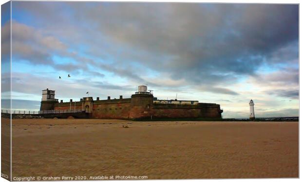 Echoes of the Past: Fort Perch Rock Canvas Print by Graham Parry