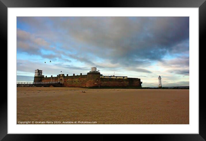 Echoes of the Past: Fort Perch Rock Framed Mounted Print by Graham Parry