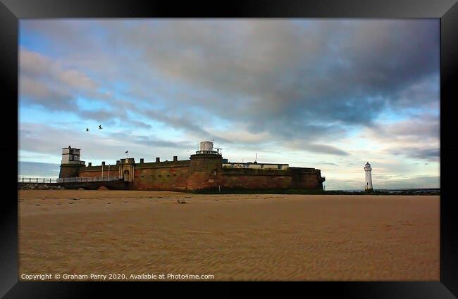 Echoes of the Past: Fort Perch Rock Framed Print by Graham Parry