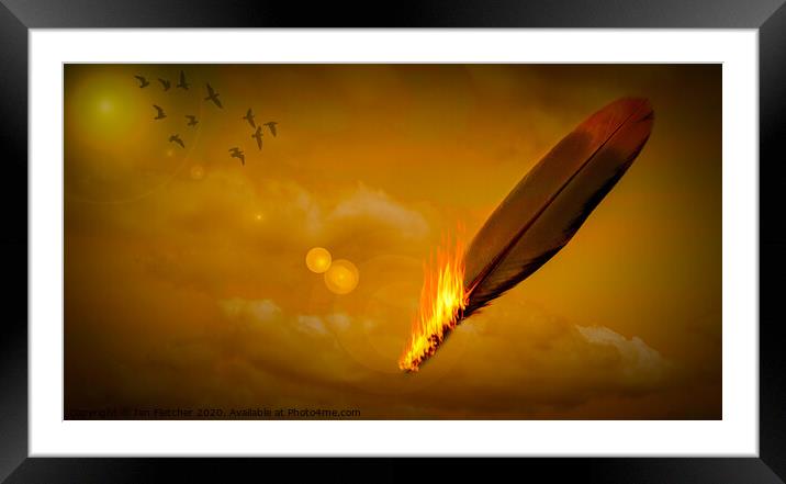 The Fall of Icarus Framed Mounted Print by Ian Fletcher