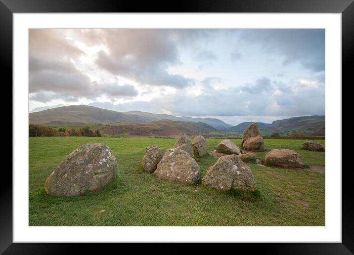 Castlerigg Stone Circle Framed Mounted Print by Graham Custance