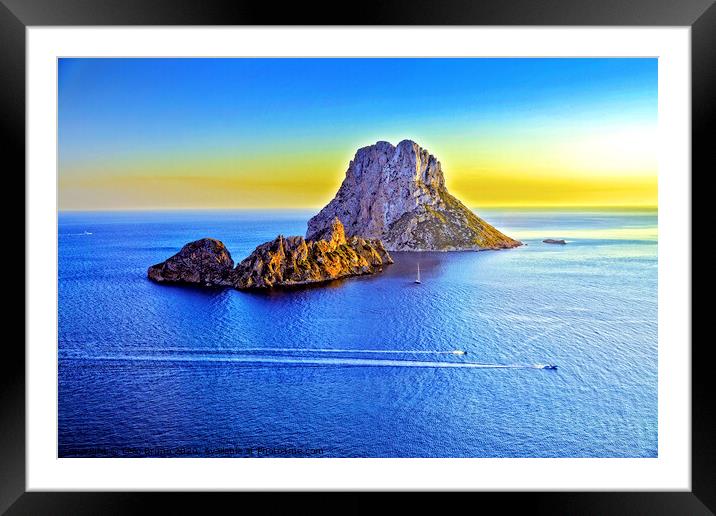 Es Vedrà Ibiza Framed Mounted Print by Lello Bruno