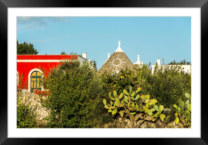 Trulli in Puglia, Sud Italy Framed Mounted Print by Lello Bruno