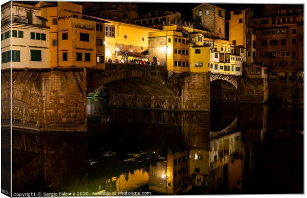 Ponte Vecchio - Old Bridge - Florence Canvas Print by Sergio Falzone