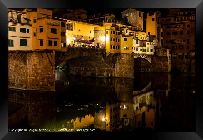 Ponte Vecchio - Old Bridge - Florence Framed Print by Sergio Falzone