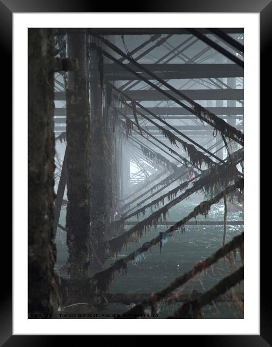 Under the pier- Triangles Framed Mounted Print by Tomasz Goli
