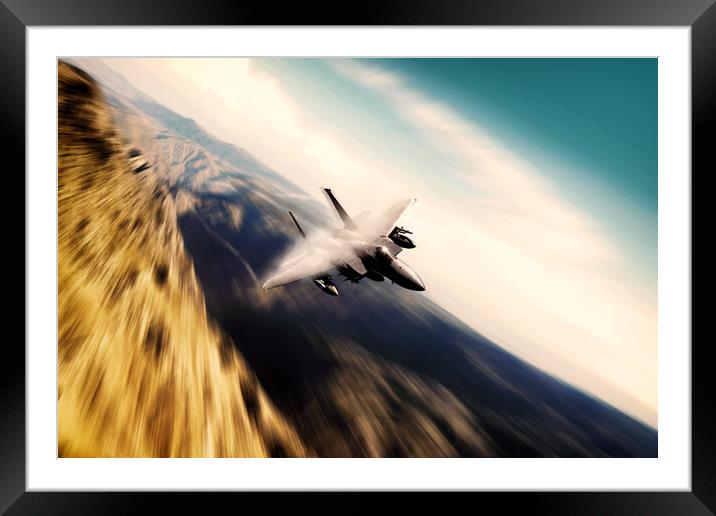 F-15 Strike Eagle Framed Mounted Print by J Biggadike